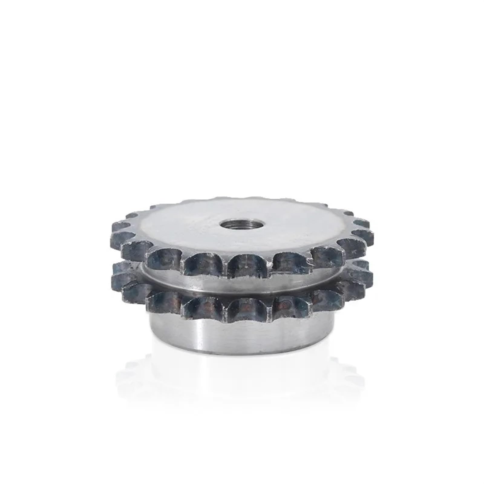 Piñón de doble hilera 08B, paso de 10-26 dientes, 12,7 mm, acero 45, piñón de transmisión industrial, piñón de doble hilera, engranaje de cadena(18 Teeth)