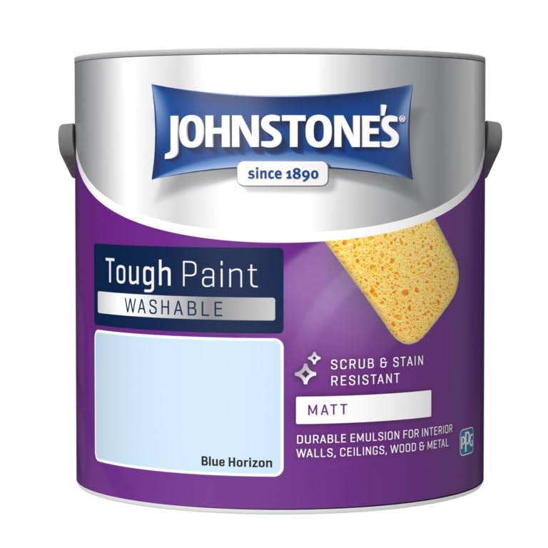 DRW Blue Horizon Washable Matt Emulsion Paint 2.5L | Interior Wall and Ceiling Paint | Durable Wipeable Matt Finish for Living Rooms Bedrooms Hallways and Dining Rooms