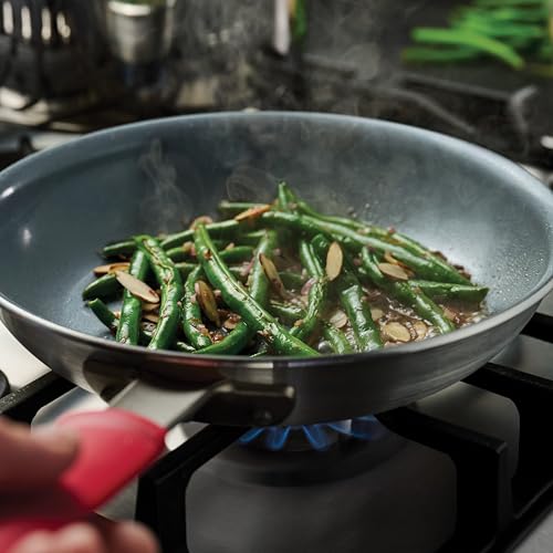 Image of Tramontina Professional 10-Inch Ceramic Non Stick Frying Pan, Heavy-Gauge Aluminum Skillet with Nonstick Coating, Dishwasher and Oven Safe, Gray