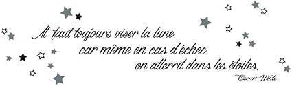 Les Tresors De Lily Q3155 Planche De Stickers Citations Il Faut Toujours Viser La Lune Car