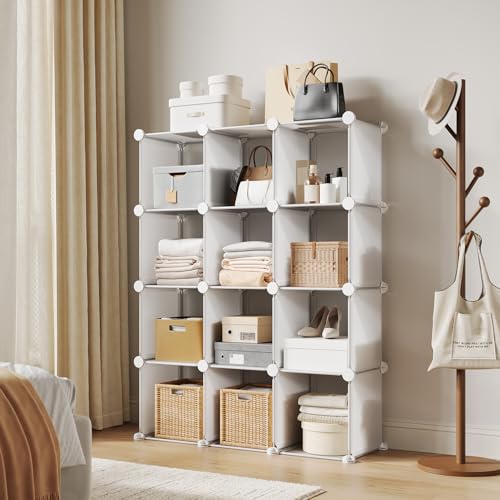 IDEALHOUSE 12 Cube Storage Organizer, Modular & Customizable Closet &