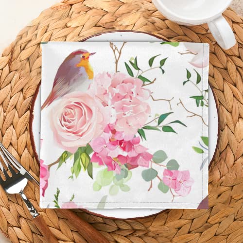 Servilletas de Tela Floral Rosa Pink Rose Set de 6 miniatura 5