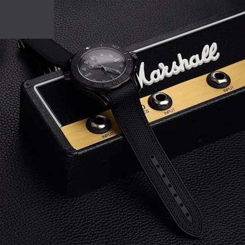 Bracelet montre silicone nylon 20mm pour Omega boucle déployante - 6