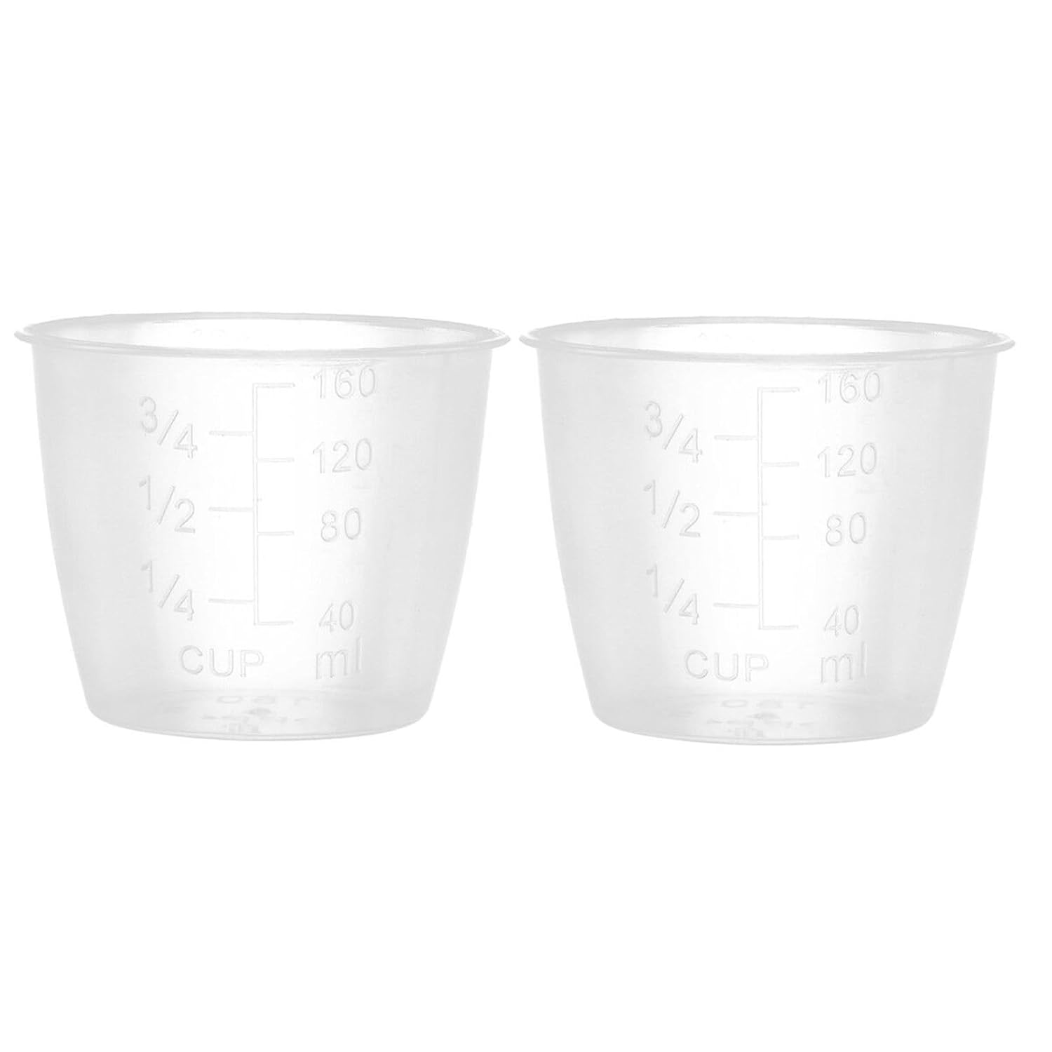 2 Pieces Plastic Transparent Rice Measuring Cups 160ml 3 4 cup Rice Cooker Measuring Cup Double Scale Rice