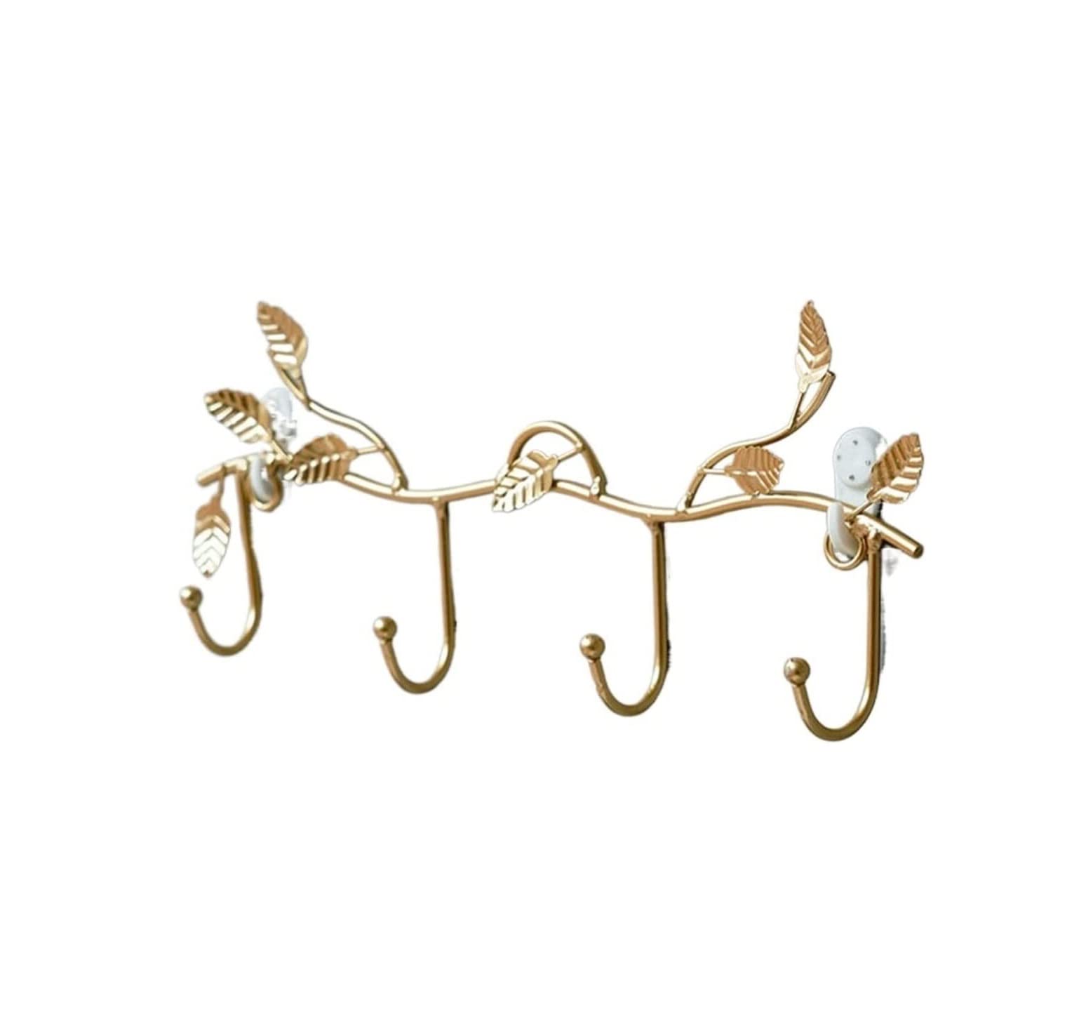 Appendiabiti da Parete Appendiabiti in Metallo, Gancio per Appendere A Parete, può Essere Utilizzato in Casa, Ristorante, Negozio, Ganci Appendiabiti per Caffetteria Camera da Letto(Gold)