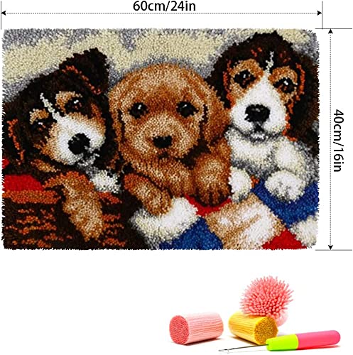 Myriad Choices Latch Hook Rug Kit Puppies 60x40 cm - Image 3