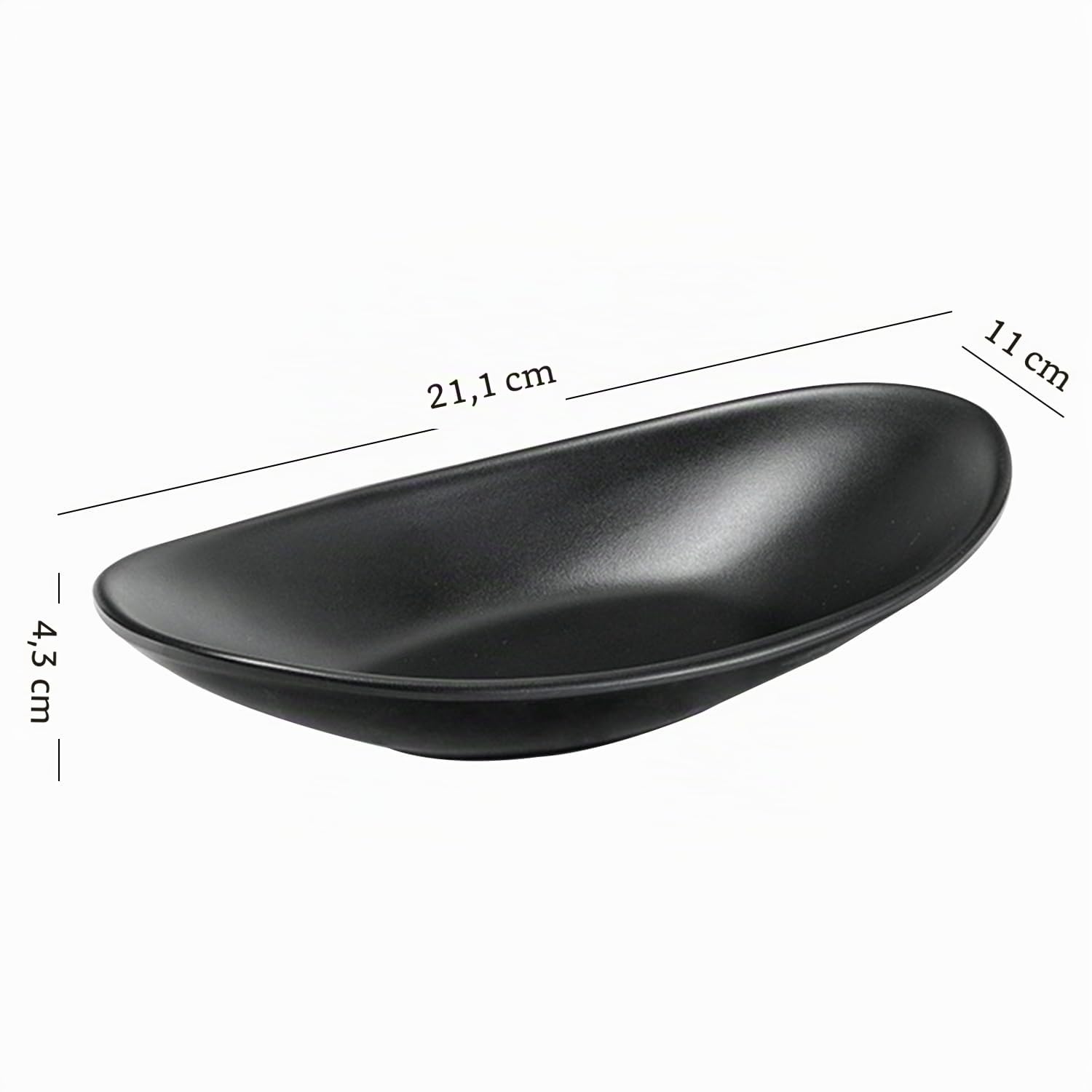 1 bandeja para joyas, bandeja ovalada, bandeja cosmética, bandeja para barbacoa fría, bandeja negra, bandeja de tocador, adecuada para cosméticos, joyas, llaves (21,1 x 11 x 4,3 cm)