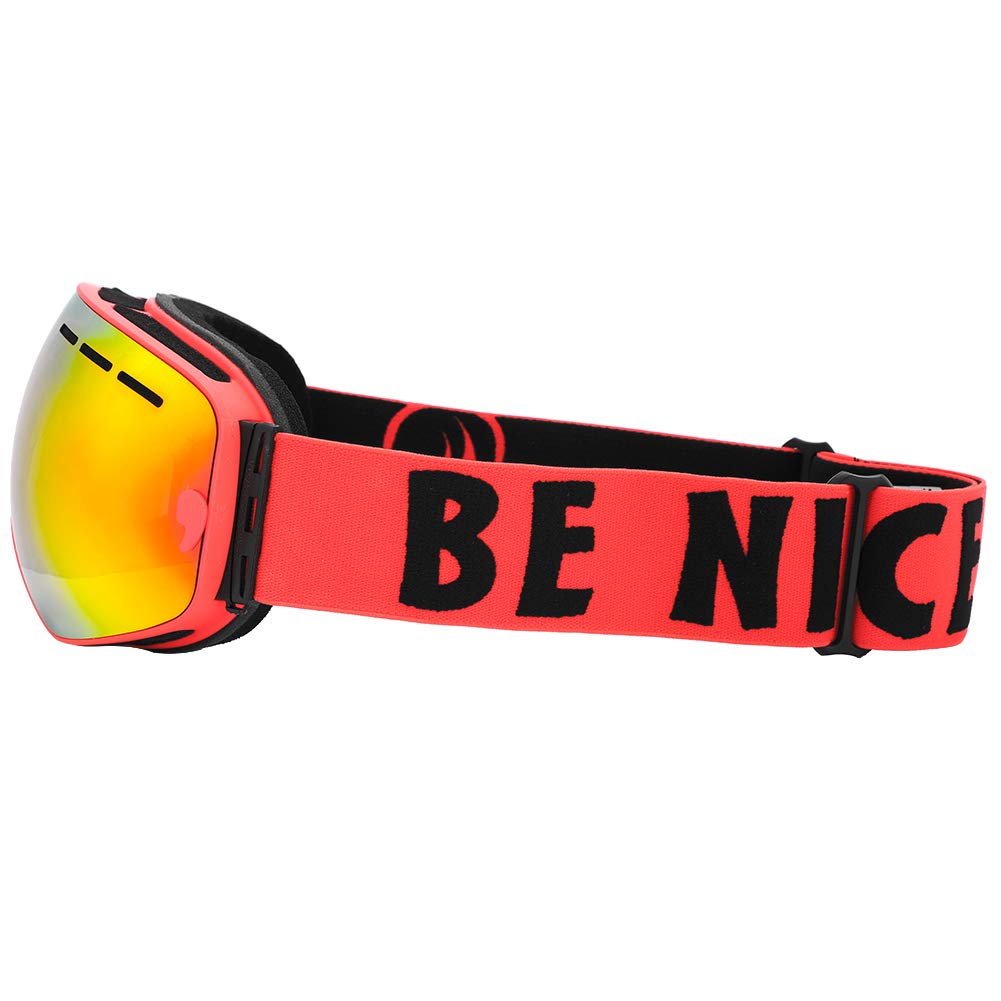 EMUKOEP Occhiali da Sci con Buona Ventilazione Occhiali da Corsa con visibilità Perfetta per gli Sport Invernali