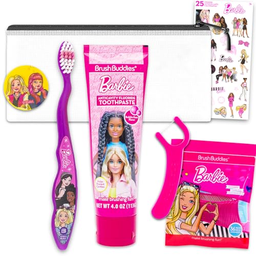 Kit de voyage soins bucco-dentaires Barbie complet pour enfants et filles