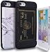 TORU CX PRO iPhone SE Wallet Case Pattern with Hidden ID Slot Credit Card Holder Hard Cover for Apple iPhone SE/iPhone 5S / iPhone 5 - Marble Stone