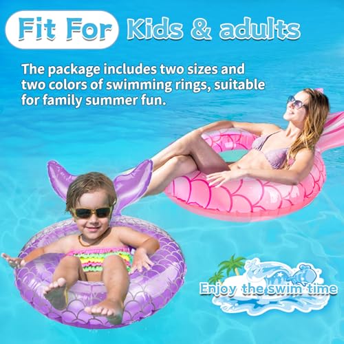 2Pcs Pool Inflatables for Kids Rubber Swimming Rings Pool Floats for Kid & Adult, Swimming Inflatable Pool Toys - Image 4