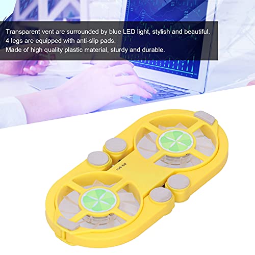 Base enfriadora para laptop HERCHR con ventiladores dobles miniatura 2