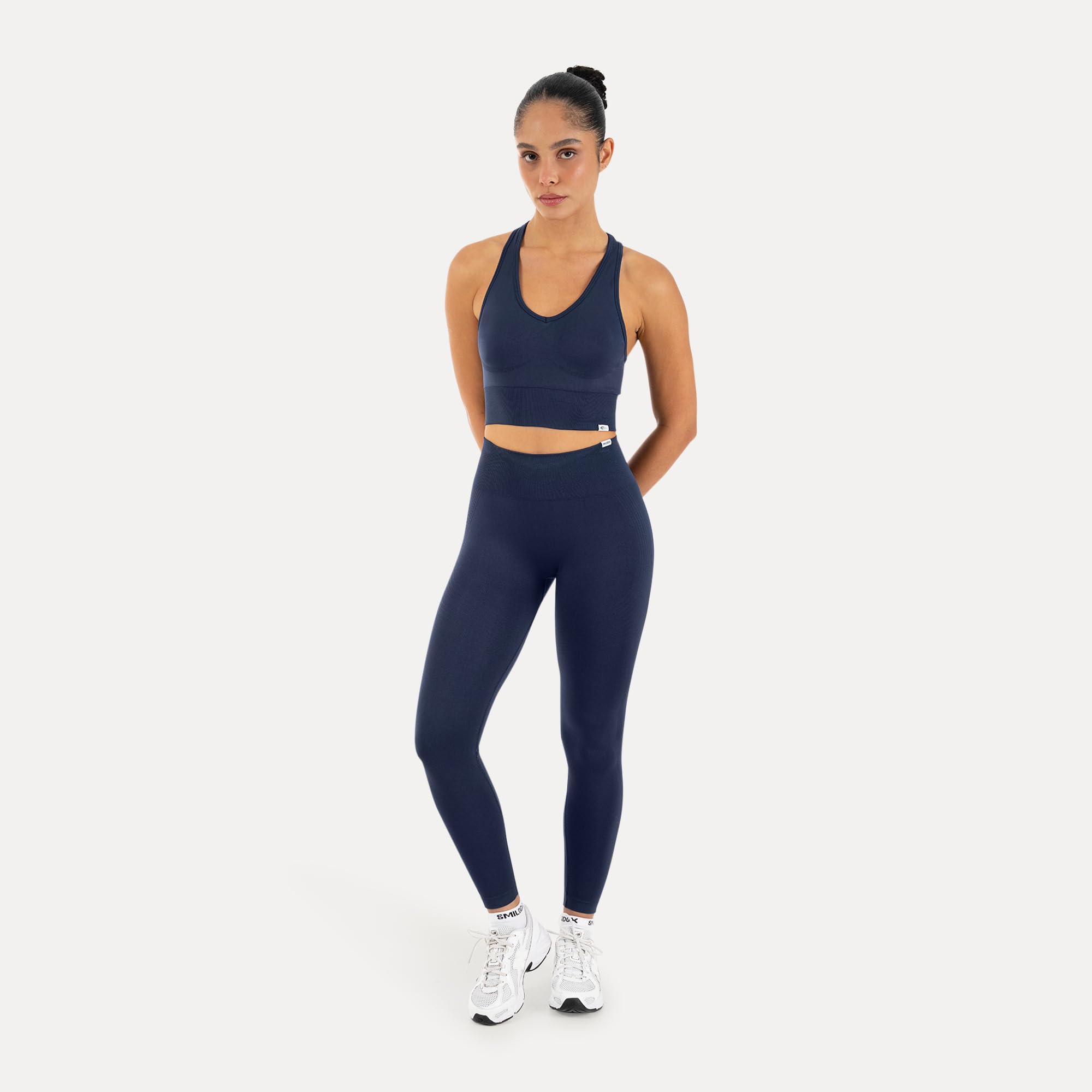 SMILODOX Leggings Damen Vonda Seamless Sportleggings mit Scrunch, High Waist und V-Shape Bund, Gym Leggings, Yogaleggings, Fitnesshose mit Push Up und Scrunch Butt, Sport, Training & Freizeit