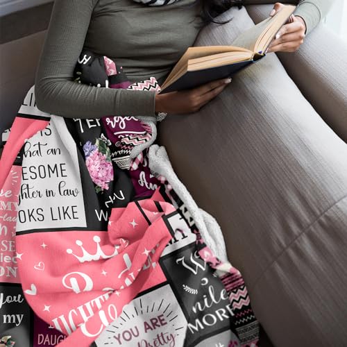 Ivivis Daughter in Law Gifts from Mother in Law, Birthday Gifts for Daughter in Law, Future Daughter in Law Gifts, Christmas Mothers Day Wedding Gifts for Daughter-in-Law Throw Blanket 60"X50" by Ivivis - Used condition - Image 3