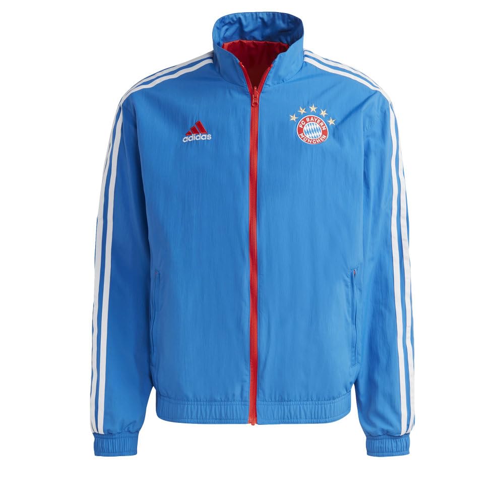 adidas FC Bayern Anthem Jacket Men's, Blue, Size M