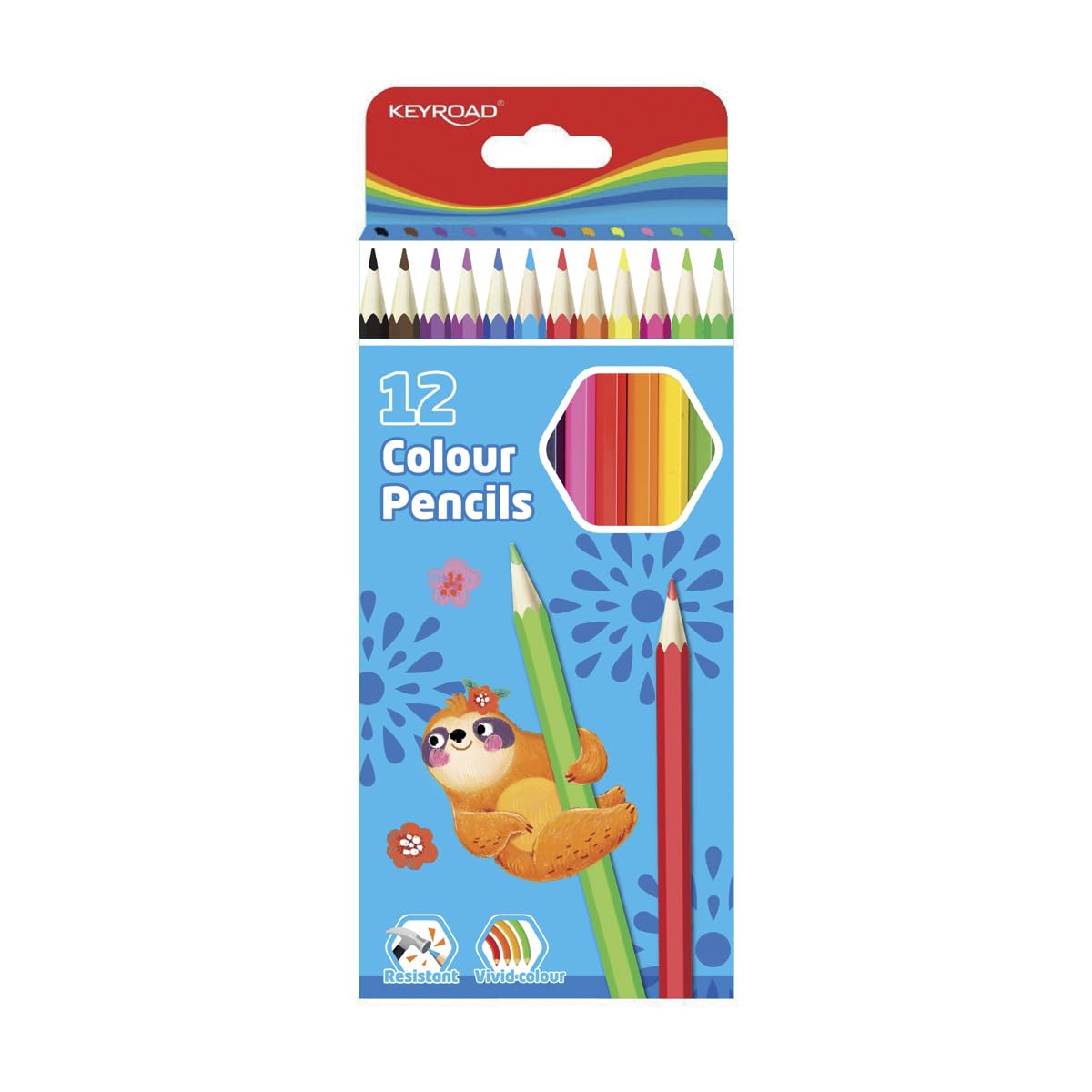 12 Dreikantige Buntstifte Mit Radiergummi – Weicher Graphit, Für Kinder & Erwachsene