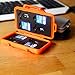 SKOLOO SD Card Case Waterproof Memory Card Holder Micro Storage & Wallet for Card, Orange