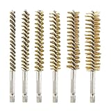 Uenhoy 6 Pieces Brass Bore Brushes in Different Sizes, Brass Bristles Wire Cleaning Brush for Power...