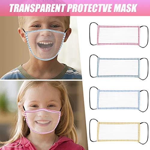 Mund und Nasenschutz, Skryo Kinder Erwachsene transparent mit klarem Fenster sichtbaren Ausdruck für Gehörlose und Schwerhörige