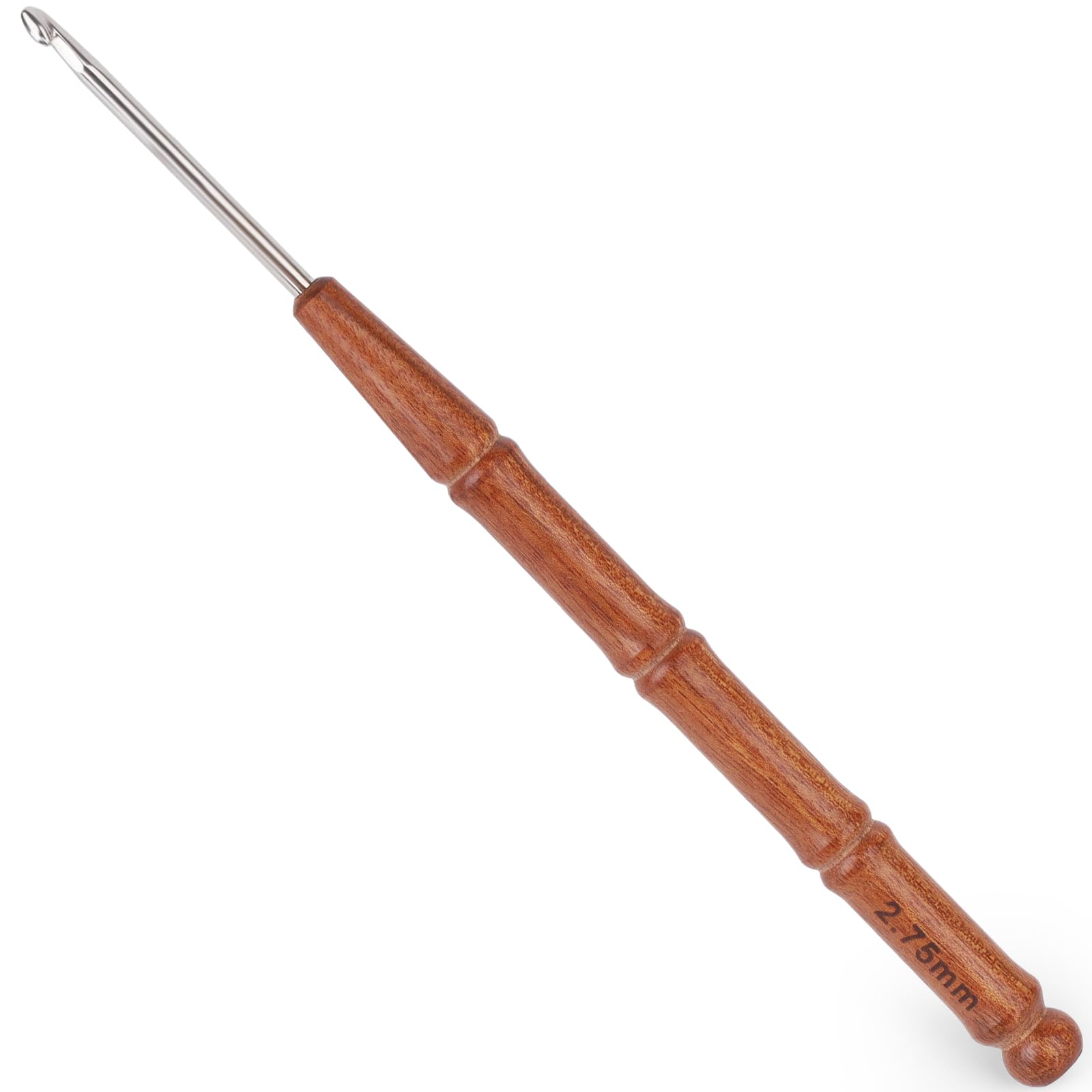 Coopay 2,75mm Häkelnadel, Ergonomische Häkelnadeln Fein mit Holzgriff, Leicht Häkelnadeln für Anfänger, Dünne Häkelnadel, Mini Filethäkelnadeln für Spitze, Klein Größe - 2,75mm