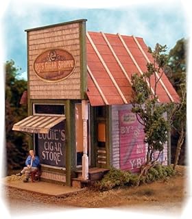Bar Mills HO Scale Model Railroad Building/Structure Kit Papa Lous Cigar Shoppe