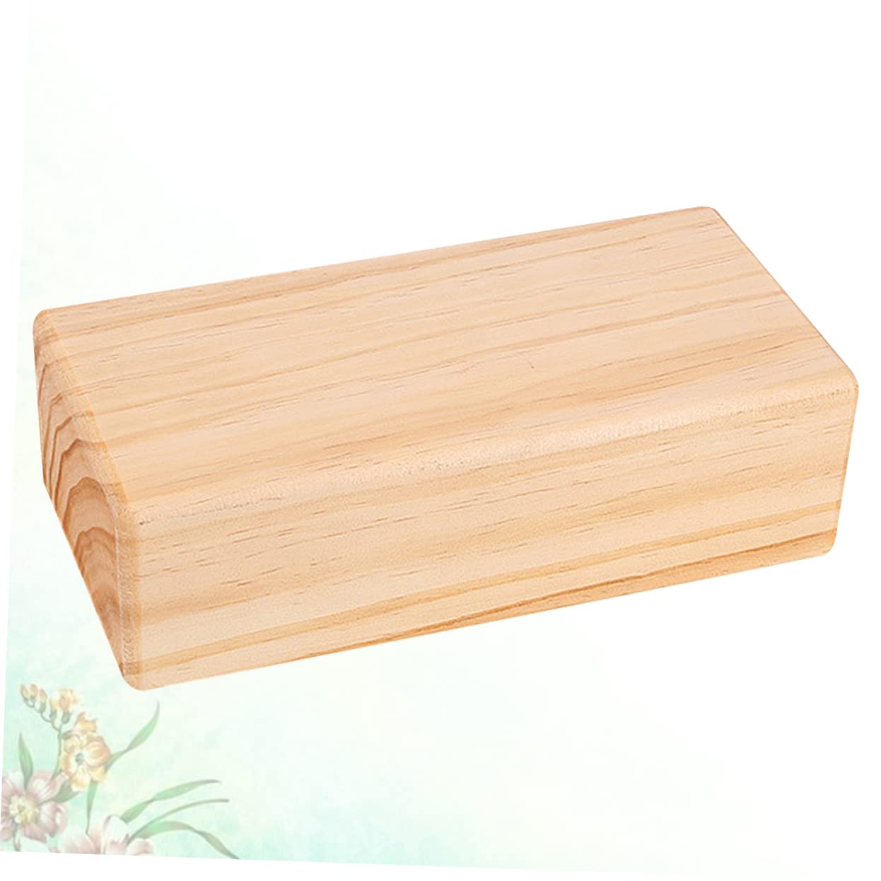 iplusmile Yoga Block Massivem Holz Rutschfest Druckfest Langlebig für Yoga Tanz und Tägliche Übungen Smooth Oberfläche Abgerundete Kanten für Yogafreunde und Fitness Enthusiasten