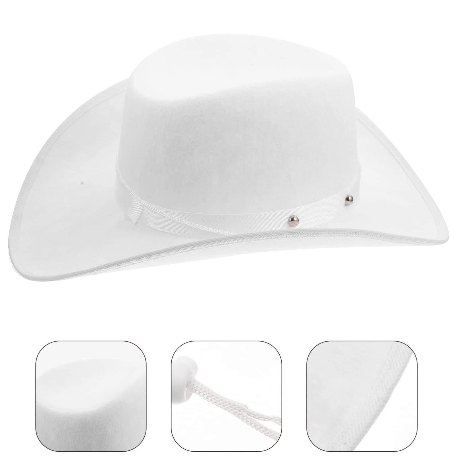 TOYANDONA 2piezas Sombrero Decorativo para Adultos y Sombrero De ala Ancha Accesorio De Disfraz Western Ligero y Portátil para Fiestas y Eventos Al Aire