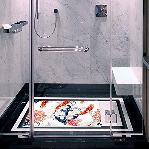 Tapis de bain antidérapant lavable à ventouses et évacuation rapide - 6