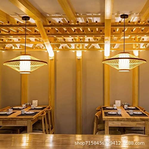 Linterna droplight de bambú estilo antiguo farol asiático para dormitorio y pasillo 3
