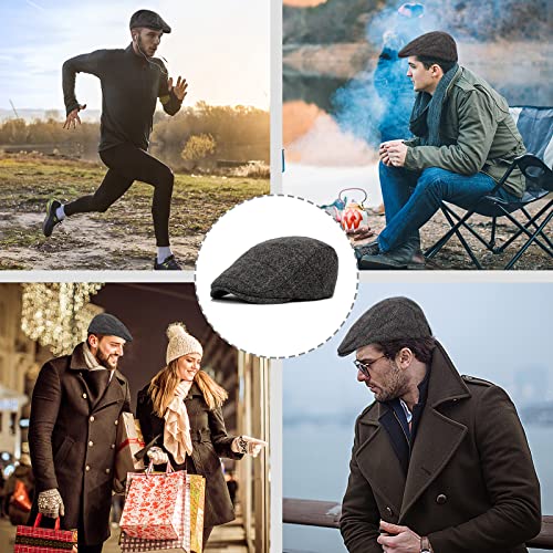 Vijamiy-Casquette-Beret-Homme-Plate-Vintage-Reglable-Gavroche-Casquettes-Berets-Unisexe-Chapeau-Newsboy-Hat-Golf-Flat-Cap