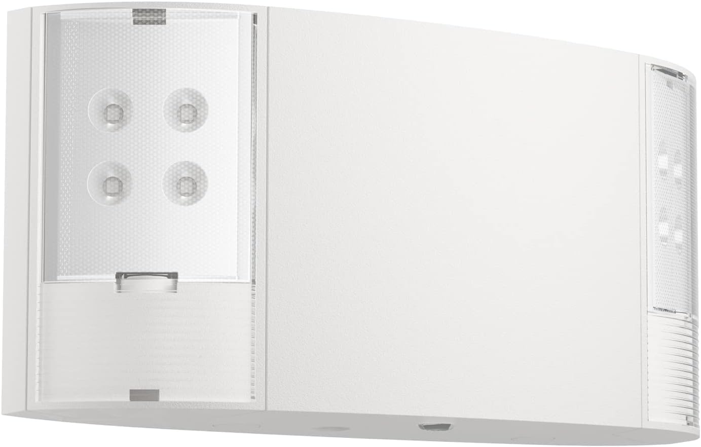 Spectsun 1 Pack LED Emergency Lighting with Battery Backup – Two Sq. Heads White Industrial Emergency Lights -UL Listed-AC 120/277V-Hardwired Emergency Exit Gentle Fixtures for Enterprise/House