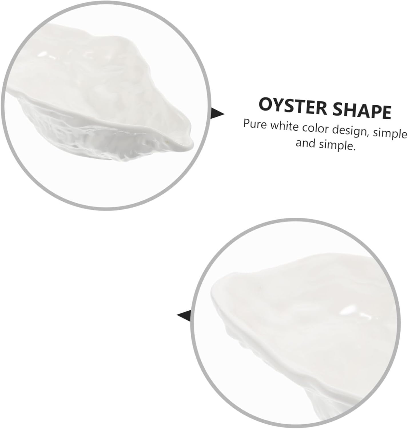INOOMP 1Pc Creative Ceramic Oyster Bowl Heat Resistant Food Server Versatile Storage Organizer for Home Restaurant Use Easy to Resistant for Snacks