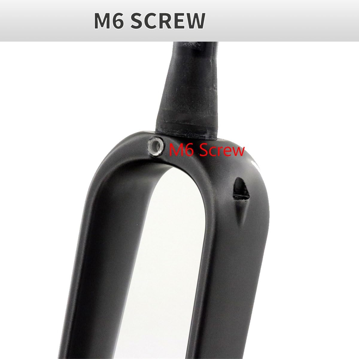 Starre Carbonfasergabel für Gravelbike 700C, 1-1/2" konischer Gabelschaft, 12x100 mm Steckachse, Gabelschaft-Außendurchmesser: 28,6 mm.