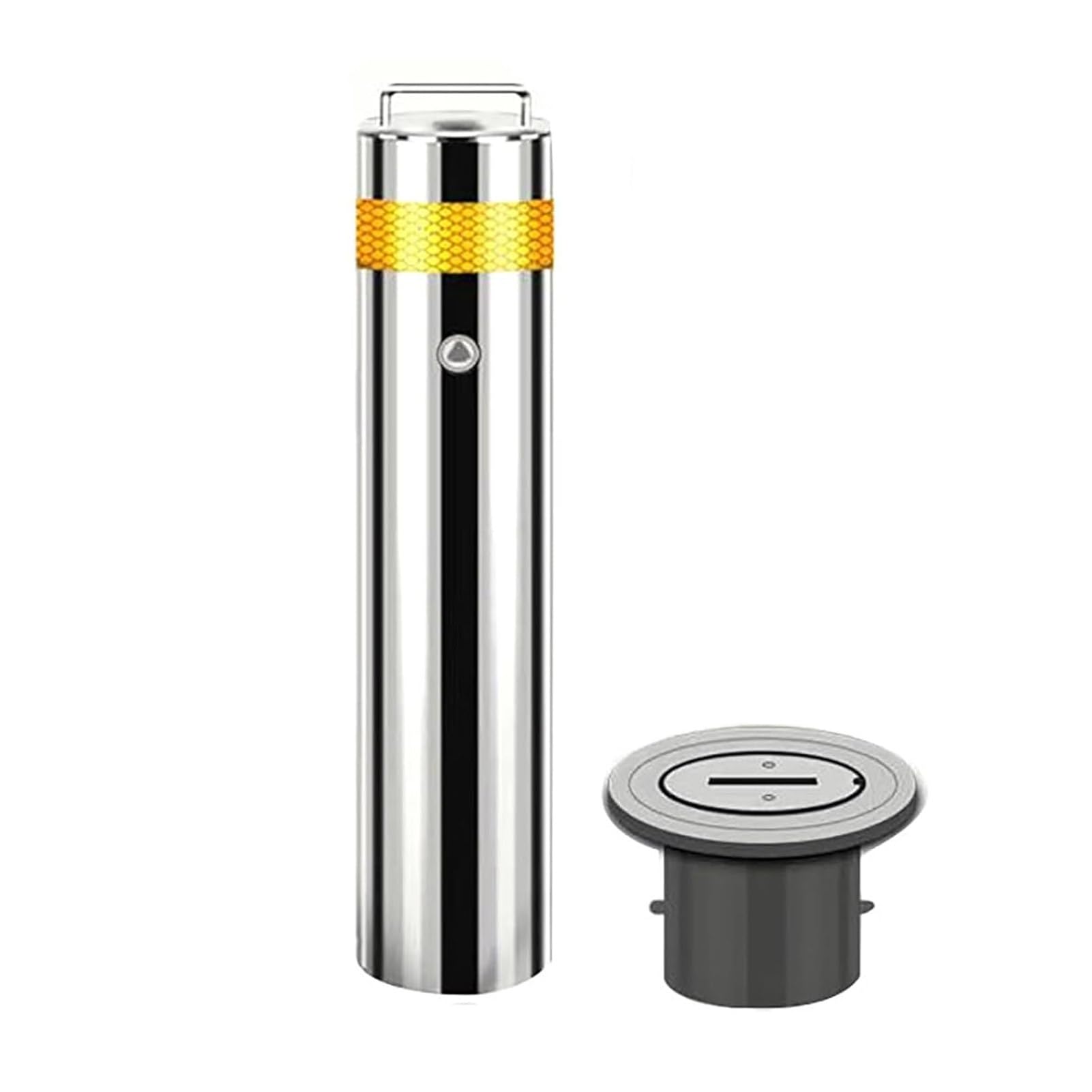 Borne de délimitation réfléchissante et bollard de sécurité acier pour protection de voirie