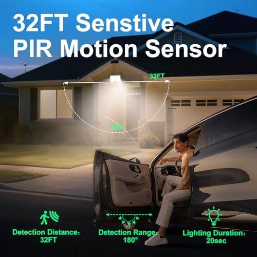 Luces para exteriores con sensor de movimiento gran angular 120 y panel solar separado 6