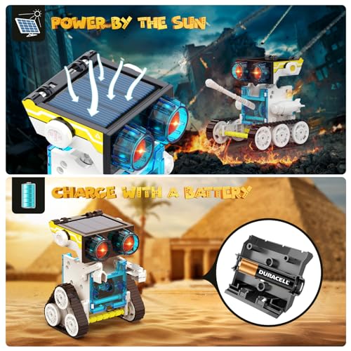 Wesfuner 30-in-1 STEM Solar Robot Kit Toys, 243 Pieces Educational Building Science Experiment Kit for Kids Aged 8-12, Birthday Gifts Kids Aged 8 9 10 11 12 13 Years Old(White) by Wesfuner - Image 5