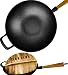 Produktbild Oakfire Wokpfanne Gusseisen Induktion 31cm Deckel Wok Holzgriff Cast Iron mit Non-Stick Patina