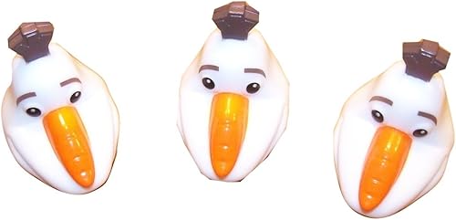 Disney Paquete de 3 recipientes con forma de congelado  Olaf (2.75 pulgadas de alto, 2.5 pulgadas de profundidad, 1.75 pulgadas de ancho)