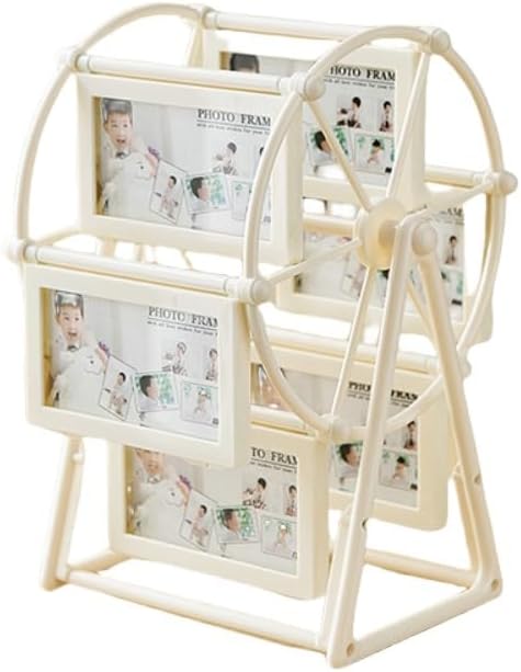 Brfveob 観覧車フォトフレーム クリエイティブな組み合わせ 自宅 寝室 寮 写真 スタジオ 装飾 レトロ 360度回転 ディス