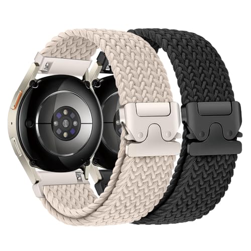 Bracelet montre nylon tressé 20mm pour Samsung Galaxy Watch résistant anti irritation