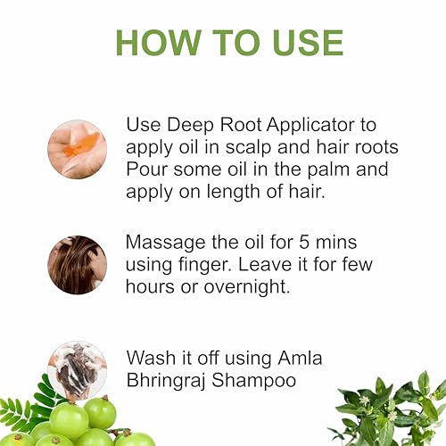 Image of Khadi Herbal Natural Amla Bhringraj Hair Oil For Controlling Hair Fall, Nourishing Oil For Healthy Hair Growth, Paraben & Silicone