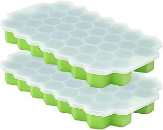 小型アイスキューブトレイ - 37キャビティ簡単リリースハニカム再利用可能アイテム | アイスキューブメーカー | カクテル コーディー キッチン パーティー キャンプ チョコレート キャンディ フルーツ用
