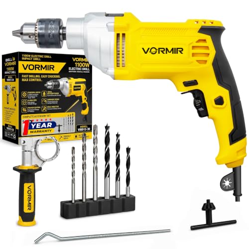 Image of IBELL VORMIR VRID13-30 Impact Drill -13mm Keyless Chuck,1100W Electric Drill, 0-3000 RPM Variable Speed, Forward /Reverse, Hammer & Rotary Function, DIY Home & Professional Power Tool-1 Year Warranty