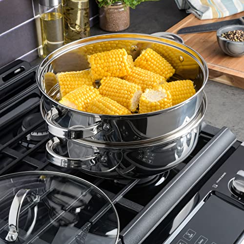Oster Sangerfield Stainless Steel Cookware 11-Inch Everyday Pan W/Steamer And Lid #TOP6