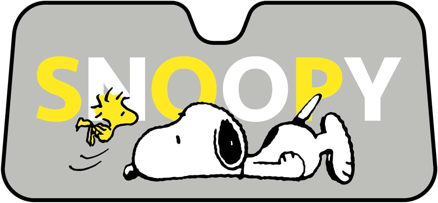 ボンフォーム(BONFORM) サンシェード ねそべりスヌーピー 高温法 耐光 130x60cm グレー 7572-01GY