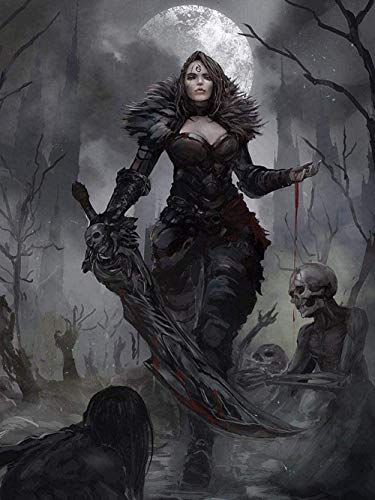 Preisvergleich Produktbild Knncch Puzzle 1000 Piece DIY Holzspielzeug Einzigartiges Geschenk Wohnkultur Schädelfrau und Skelett