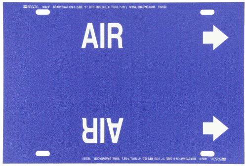 Marqueur de tuyau en plastique souple bleu légende Air Brady