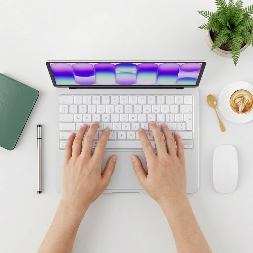 Funda para teclado para MacBook Neo 2026 de 13 pulgadas A3404 A18 Pro con Touch ID UK/EU, diseño antiderrames, a prueba de polvo, lavable, protector de accesorios (transparente)