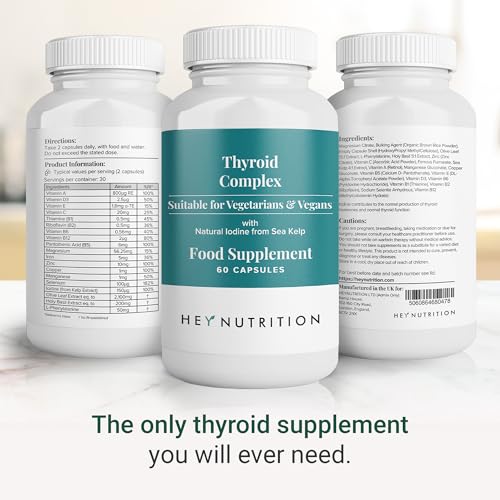 Hey-Nutrition-Thyroid-Complex-Supplement-Copper-Iron-Zinc-Selenium-Vitamin-B-Blend-Advanced-Thyroid-Function-60-Capsules30-Servings-Non-GMO-Vegan