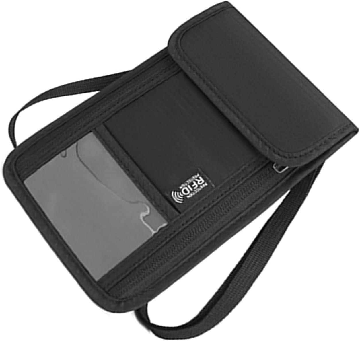 RFIDS ブロッキング スタッシュ ネック ウォレット 軽量 トラベル ポーチ + パスポート ホルダー 女性用 男性用 携帯電話 キャッシュ カード キーを収納 トラベル ネック ポーチ パスポートや書類用